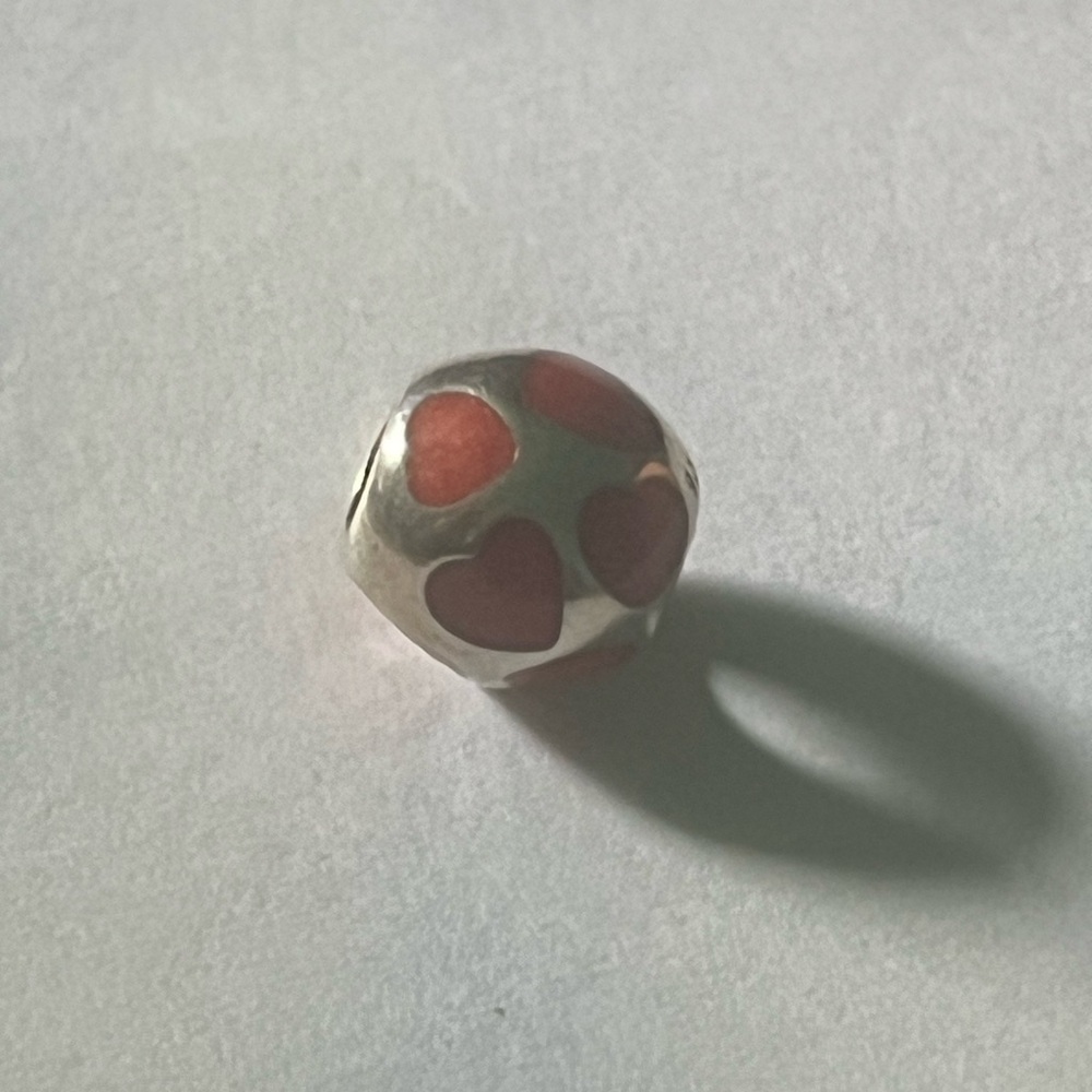 Red enamel heart charm